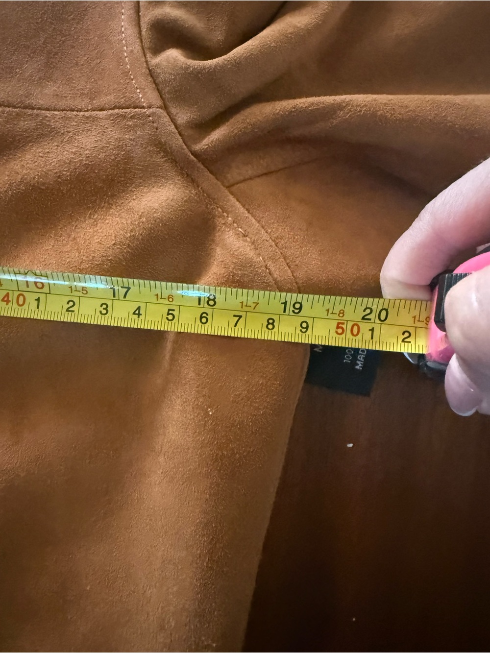 Vintage Suede Embroidered Western Jacket - Brown with Turquoise Accents - Picture 7 of 11